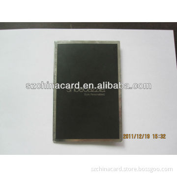 Black Matte Silver Hot Stamping Paper Card Holder Booklet Printing